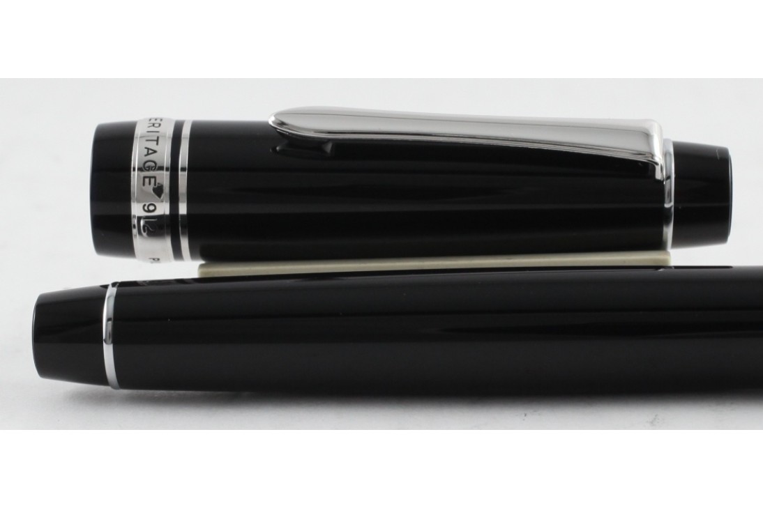 Pilot Custom Heritage 912 Black with Rhodium Trim Fountain Pen