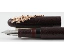 Nakaya Portable Writer  (Wisteria Stopper) Half Matte Ishime Kuro Tamenuri Fountain Pen
