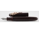 Nakaya Portable Writer  (Wisteria Stopper) Half Matte Ishime Kuro Tamenuri Fountain Pen