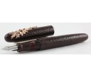 Nakaya Portable Writer  (Wisteria Stopper) Half Matte Ishime Kuro Tamenuri Fountain Pen