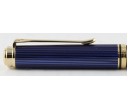 Pelikan Souveran K800 Blue and Black Ball Pen (New Logo)