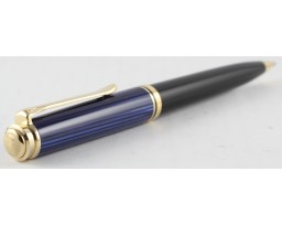 Pelikan Souveran K800 Blue and Black Ball Pen (New Logo)