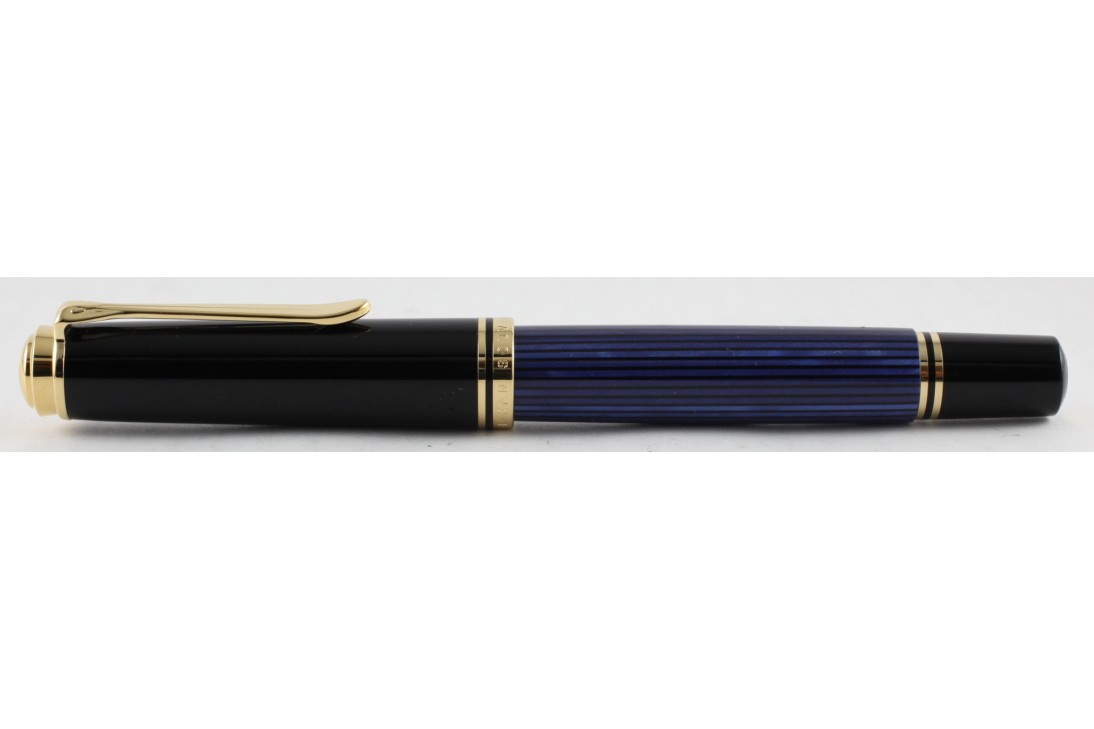 Pelikan Souveran R800 Blue and Black Roller Ball Pen (New Logo)