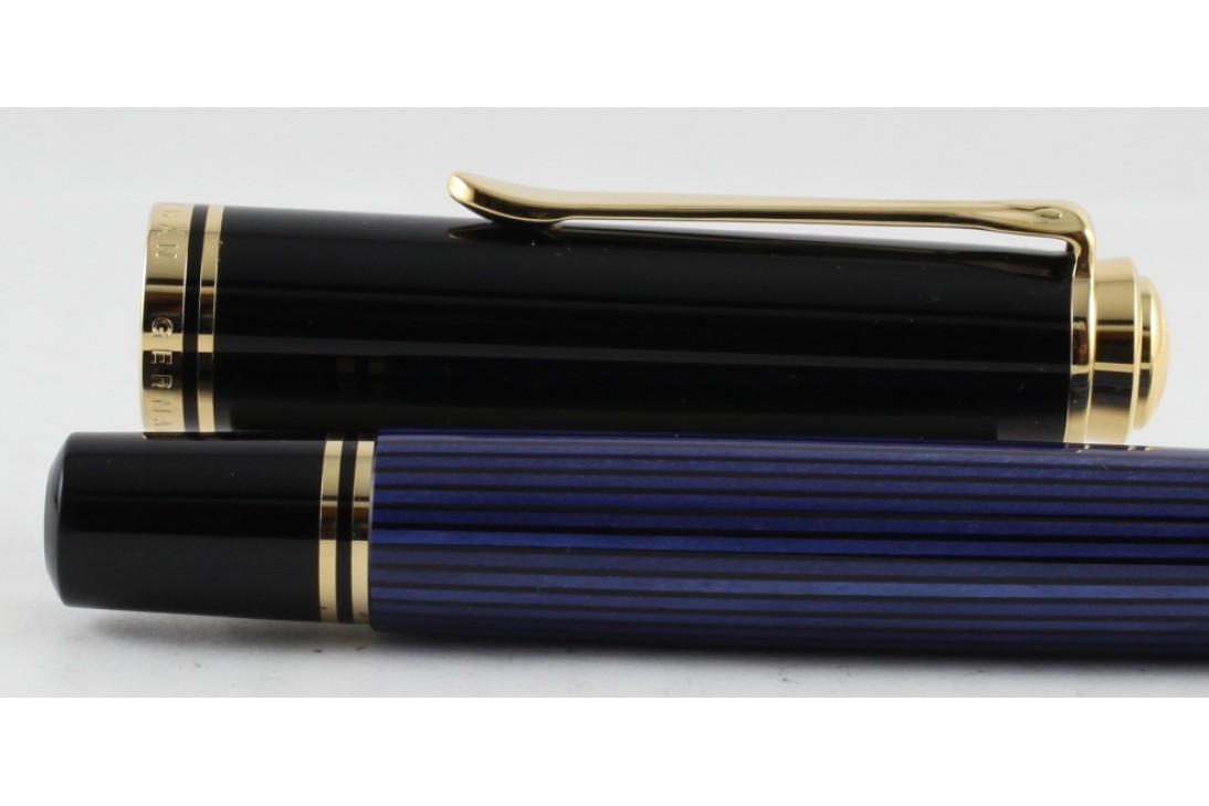 Pelikan Souveran R800 Blue and Black Roller Ball Pen (New Logo)