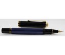 Pelikan Souveran R800 Blue and Black Roller Ball Pen (New Logo)