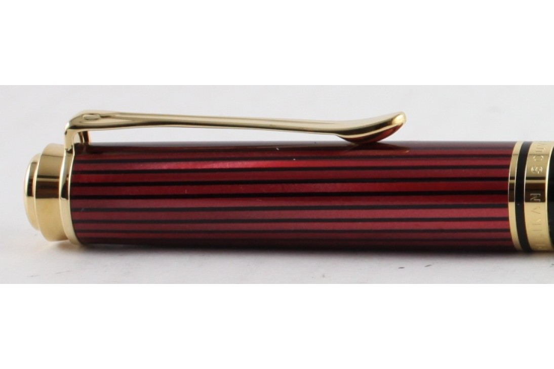Pelikan Souveran K600 Black and Red Ball Pen (New Logo)