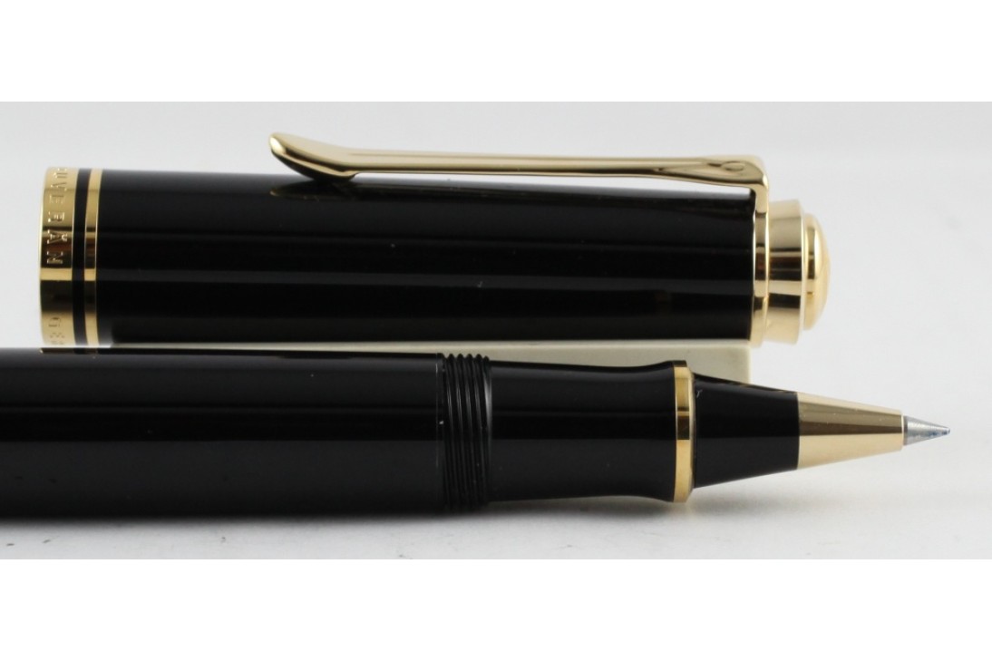 Pelikan Souveran R600 Black Roller Ball Pen (New Logo)