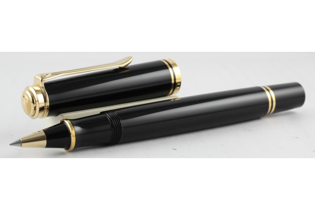 Pelikan Souveran R600 Black Roller Ball Pen (New Logo)