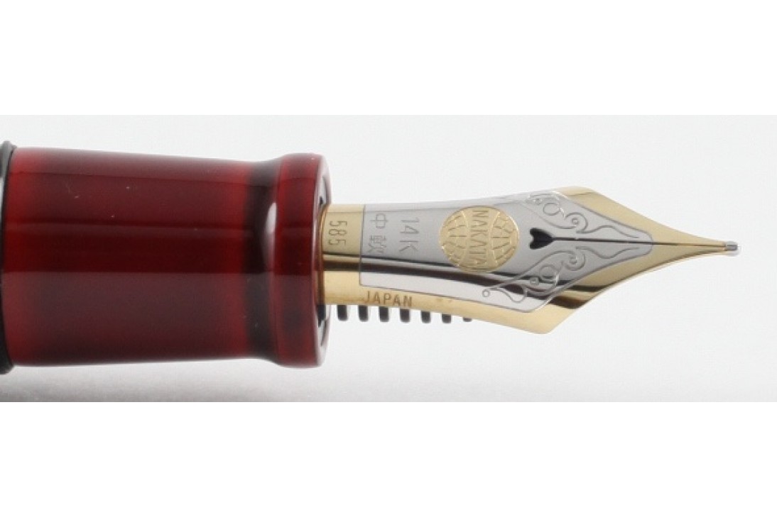 Nakaya Portable Writer Aka Tamenuri with Dragon 2 stopper Fountain Pen