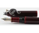 Nakaya Portable Writer Aka Tamenuri with Dragon 2 stopper Fountain Pen