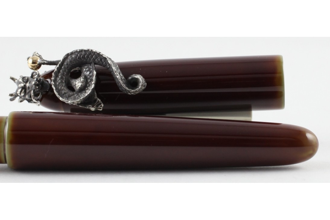 Nakaya Portable Writer Heki Tamenuri with Dragon 2 Stopper Fountain Pen
