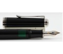 Pelikan Souveran M405 Black Silver Plated Trim Fountain Pen (New Logo)