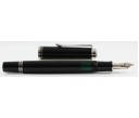 Pelikan Souveran M405 Black Silver Plated Trim Fountain Pen (New Logo)