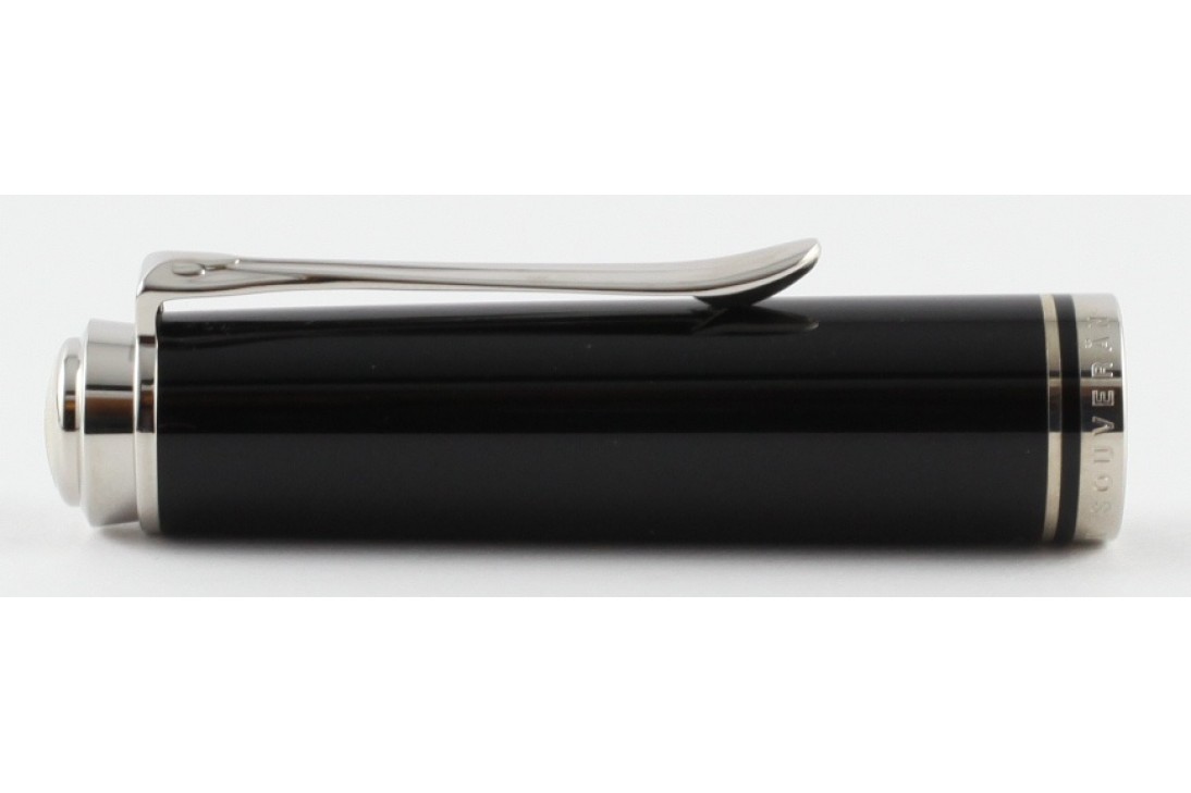 Pelikan Souveran M405 Black Silver Plated Trim Fountain Pen (New Logo)
