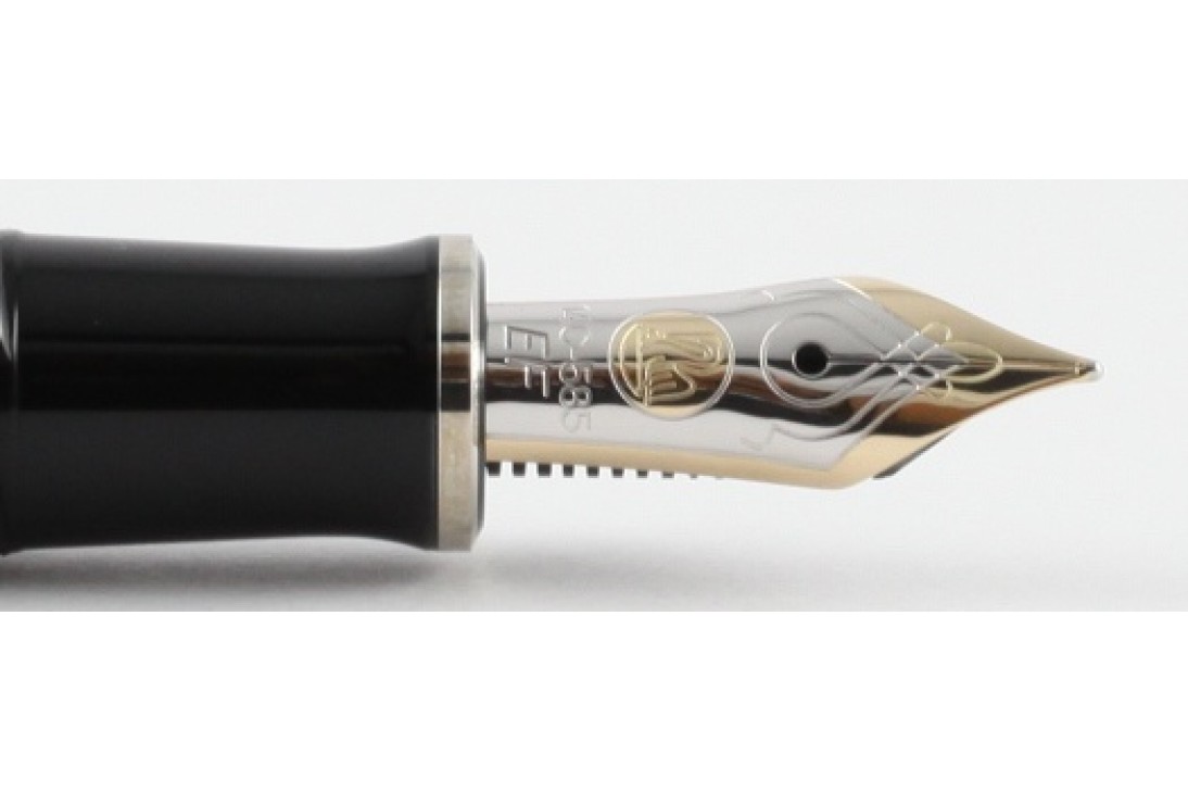Pelikan Souveran M405 Black Silver Plated Trim Fountain Pen (New Logo)