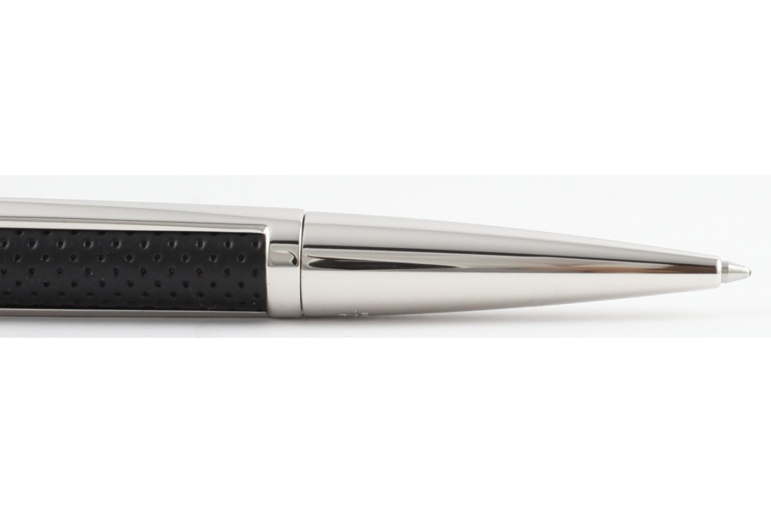 S.T. Dupont Defi Black Leather and Palladium Ball Pen