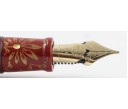 Nakaya Cigar Writer Portable Chinkin Palmet All Gold Line on Nurihanashishu Base Fountain Pen