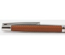 S.T. Dupont Defi Brown Leather and Palladium Ball Pen