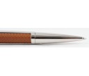 S.T. Dupont Defi Brown Leather and Palladium Ball Pen