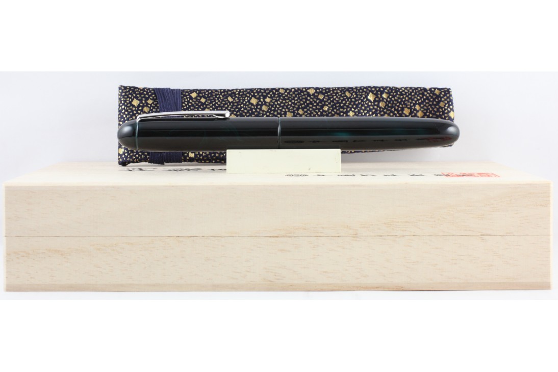 Nakaya Cigar Writer Portable Tame-Sukashi Red- Crowned Crane Fountain Pen