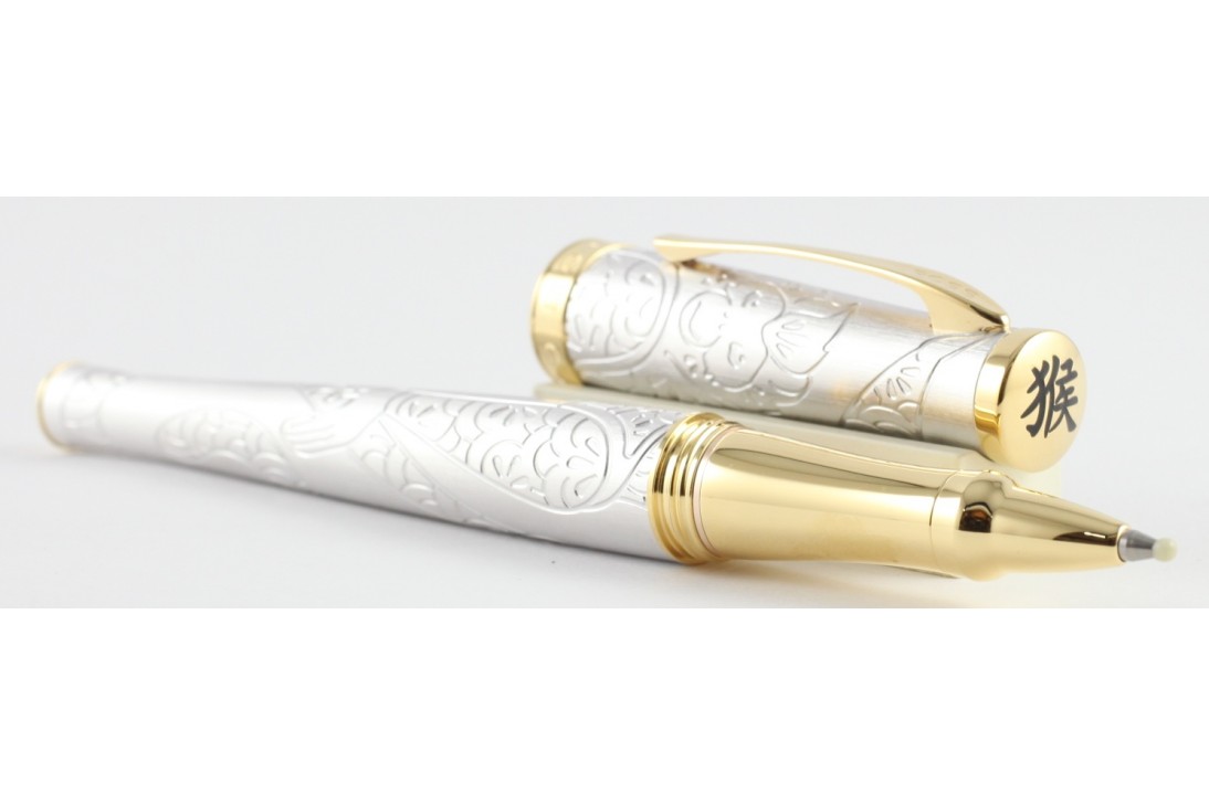 Cross Special Edition 2016 Sauvage Year of the Monkey Brushed Platinum Plated Roller Ball Pen