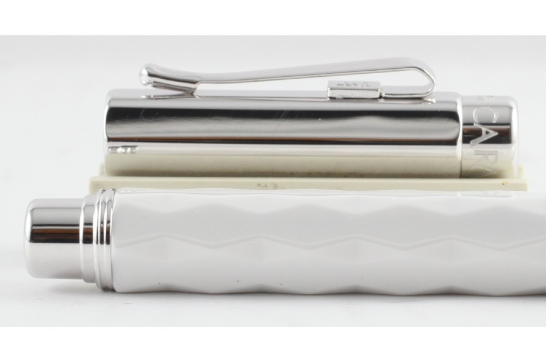 Caran d'Ache Varius Ceramic White Silver Plated Roller Ball Pen