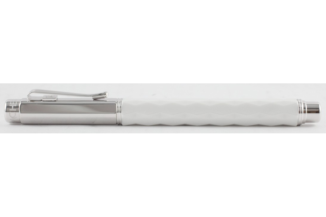 Caran d'Ache Varius Ceramic White Silver Plated Roller Ball Pen