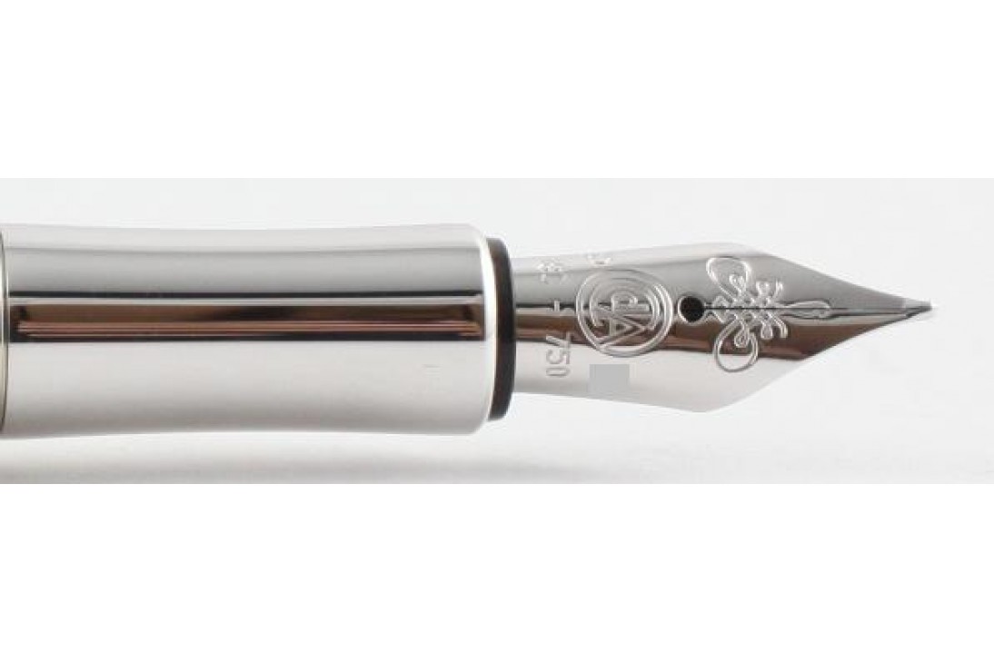 Caran d'Ache Varius Ceramic White Silver Plated Fountain Pen
