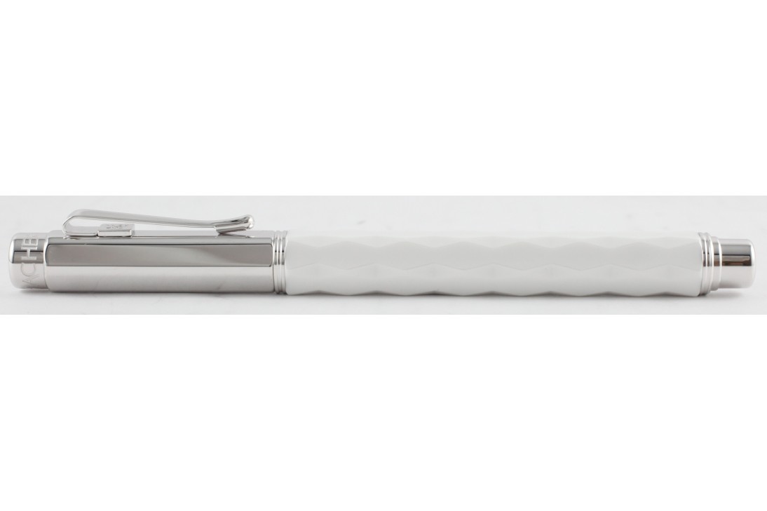 Caran d'Ache Varius Ceramic White Silver Plated Fountain Pen