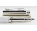Caran d'Ache Varius Ceramic White Silver Plated Fountain Pen