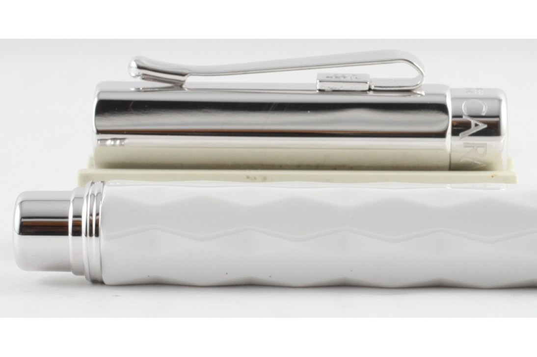 Caran d'Ache Varius Ceramic White Silver Plated Fountain Pen