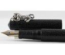 Nakaya Piccolo Long Writer Ishime Black with Tiger Stopper Fountain Pen