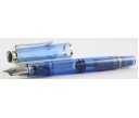 Pelikan Classic M205 Blue Demonstrator Fountain Pen New Model with Chrome Ring Top