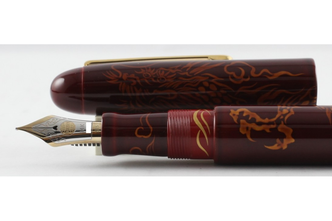 Nakaya Cigar Writer Portable Tame-Sukashi Ascending Dragon 2 A Fierce Face Fountain Pen