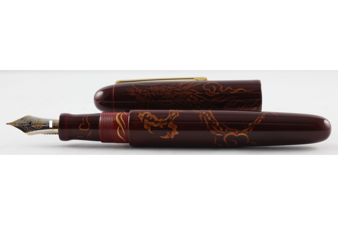 Nakaya Cigar Writer Portable Tame-Sukashi Ascending Dragon 2 A Fierce Face Fountain Pen