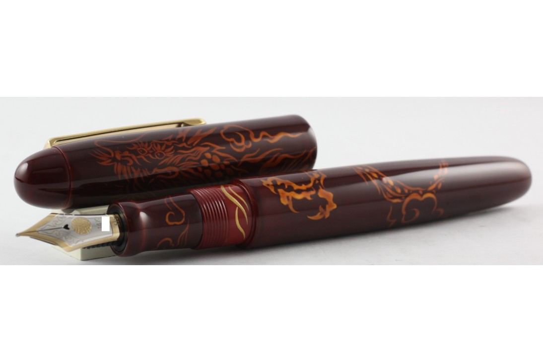 Nakaya Cigar Writer Portable Tame-Sukashi Ascending Dragon 2 A Fierce Face Fountain Pen