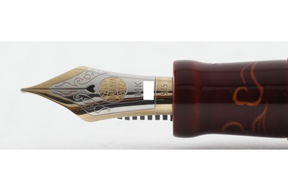 Nakaya Cigar Writer Portable Tame-Sukashi Ascending Dragon 2 A Fierce Face Fountain Pen