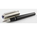Cartier OP000052 Santos-Dumont Black Composite Brushed Metal Cap Roller Ball Pen