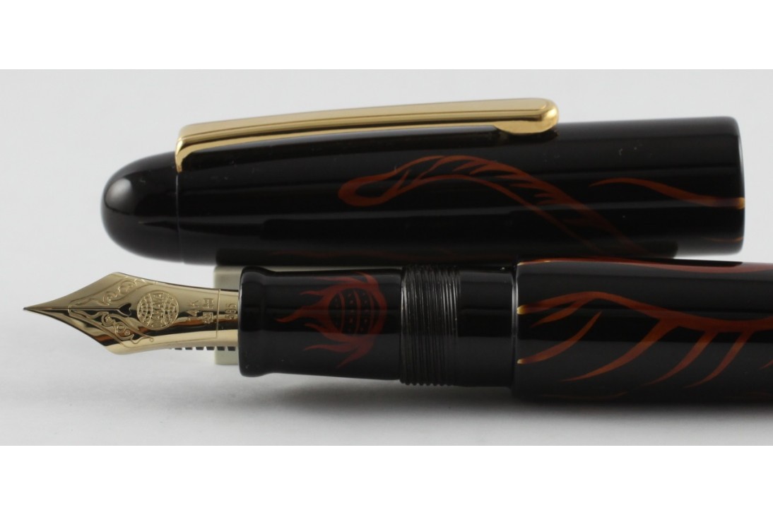 Nakaya Cigar Writer Portable Tamesukashi White Tiger Fountain Pen
