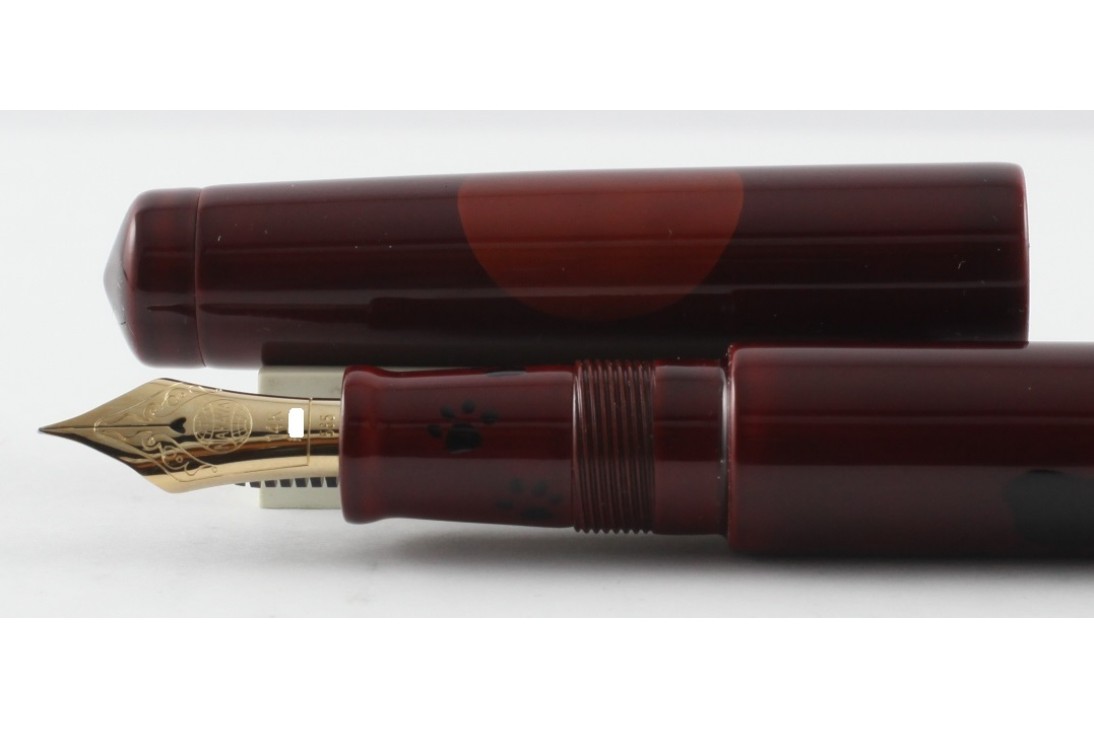 Nakaya Piccolo Long Writer A Enjoying the Moon Cat Fountain Pen