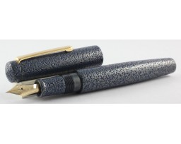 Nakaya Piccolo Long Writer Suzu Ishime Silver Blue Fountain Pen