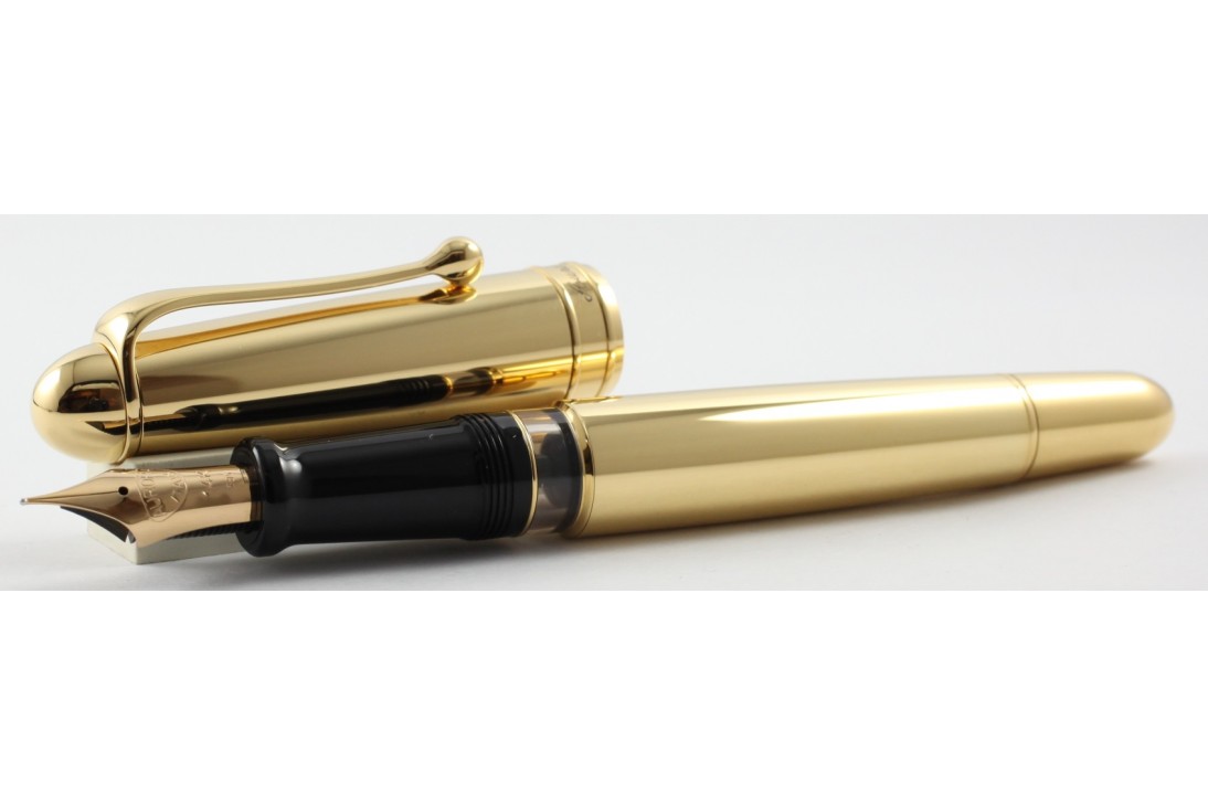 Aurora Limited Edition 88 Anniversary Gold Plated Fountain Pen with Flexible 'F' nib