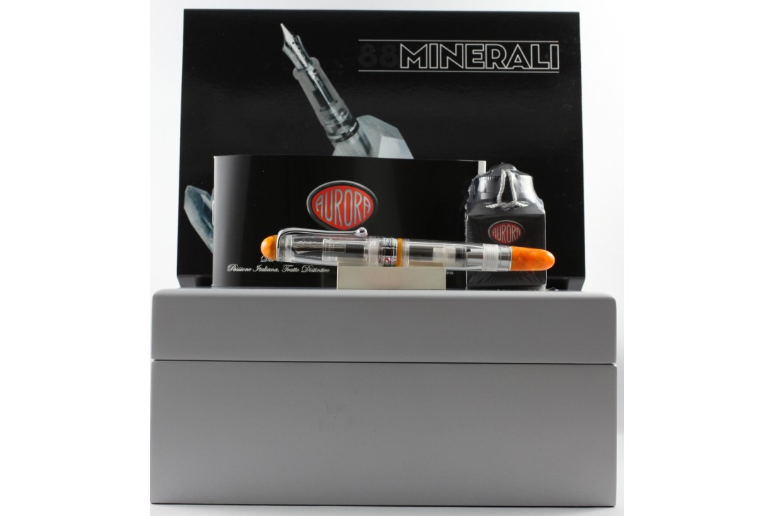 Aurora Limited Edition 88 Demonstrator Minerali Amber Fountain Pen