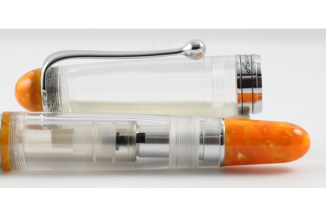 Aurora Limited Edition 88 Demonstrator Minerali Amber Fountain Pen