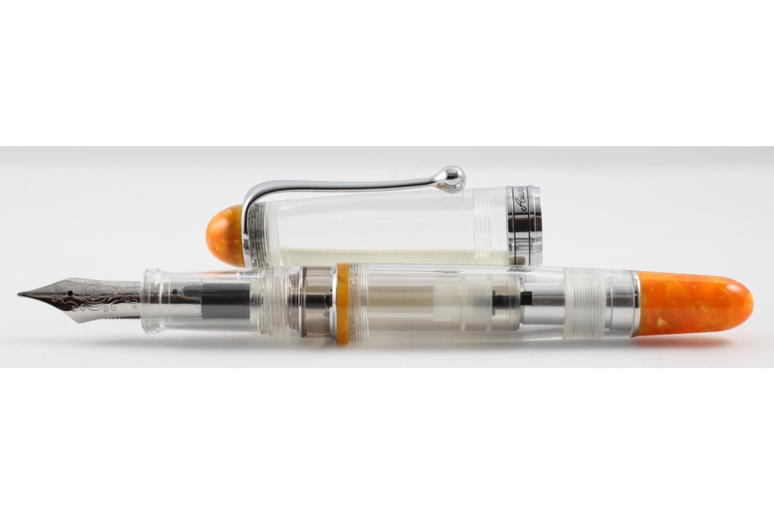 Aurora Limited Edition 88 Demonstrator Minerali Amber Fountain Pen