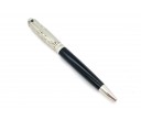 ST Dupont Line D Fire Lines  Black Lacquer Palladium Ball Pen
