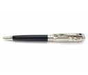 ST Dupont Line D Fire Lines  Black Lacquer Palladium Ball Pen