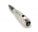 ST Dupont Line D Fire Lines  Black Lacquer Palladium Ball Pen