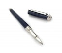 ST Dupont Line D Medium Guilloche Under Blue Lacquer Roller Ball Pen