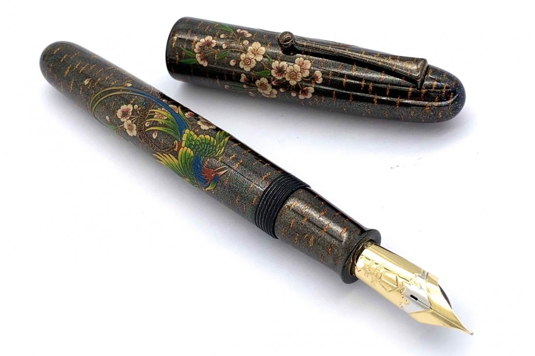 Namiki Emperor Rakucho Birds and Weeping Cherry Blossom Fountain Pen